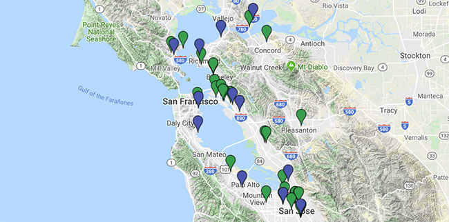 Industrial pollution cases map