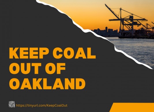 Keep Coal Out of Oakland yard sign