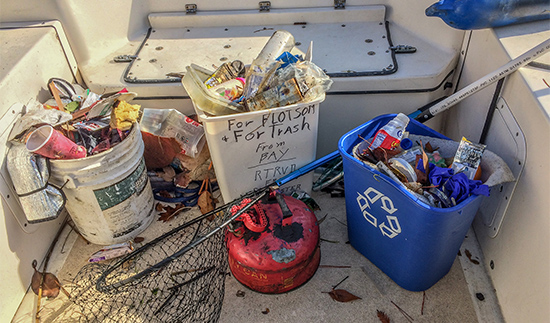 Trash on the estuary