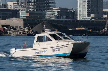 Baykeeper boat on the water