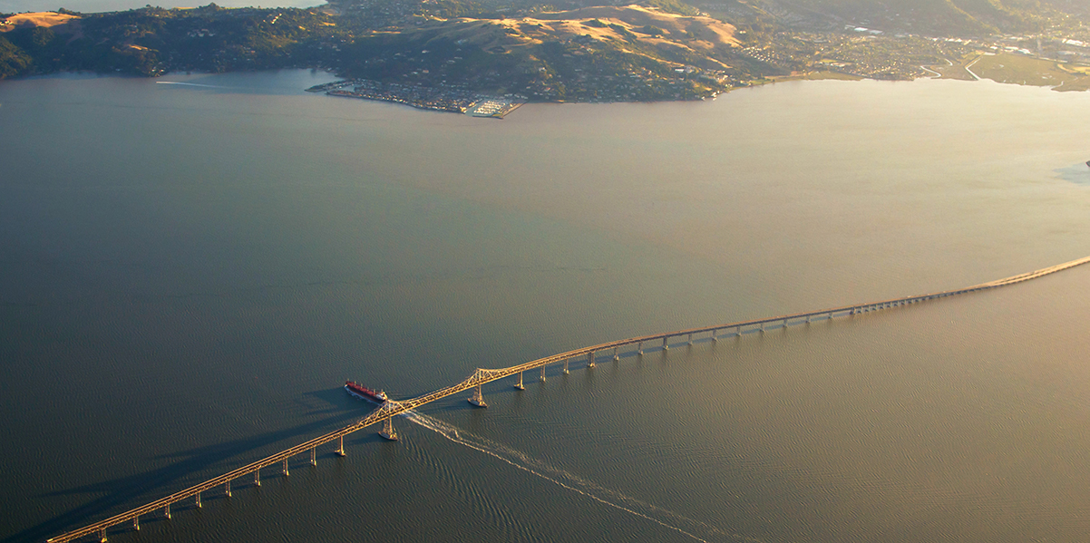 Aerial of Richmond San-Rafael Bridge