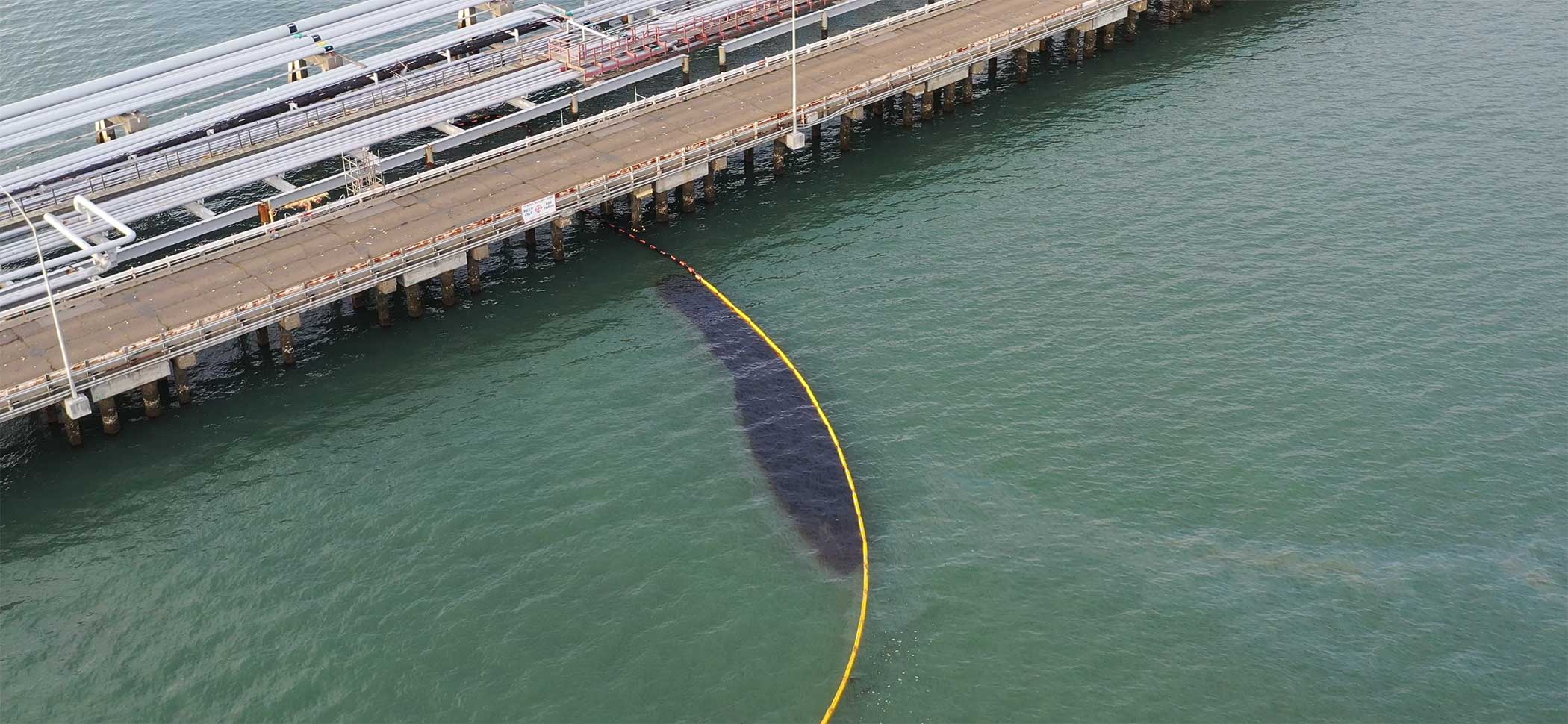 Chevron oil spill in Richmond, from Baykeeper drone