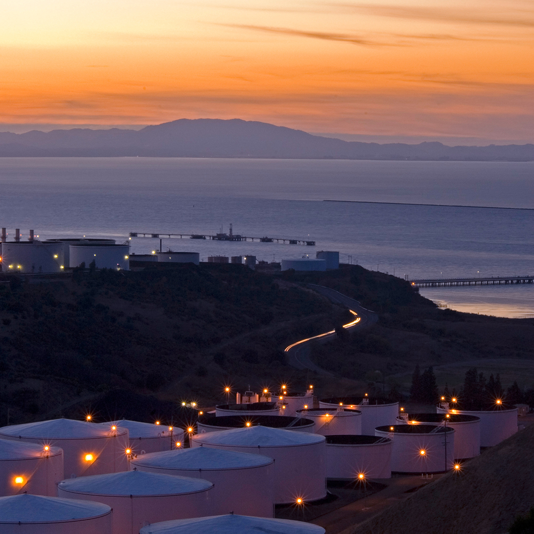 Refinery with Bay in the background