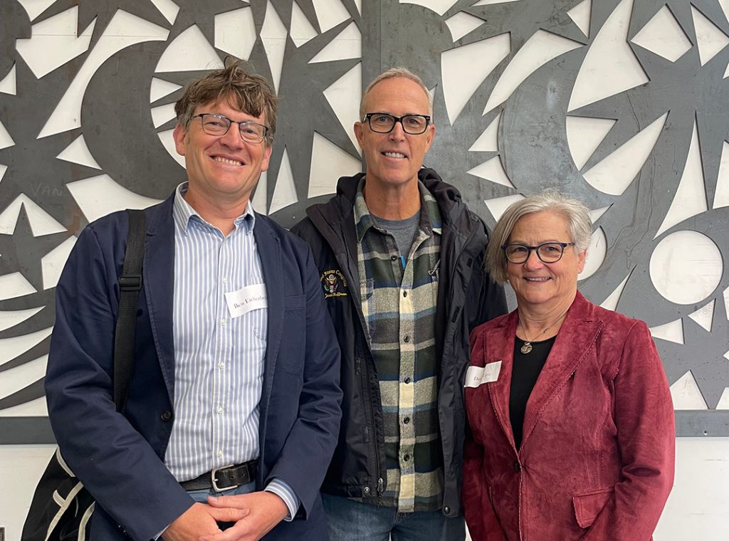 Baykeeper attorney Ben Eichenberg, Congressman Jared Huffman, and Baykeeper Board member DIane Livia