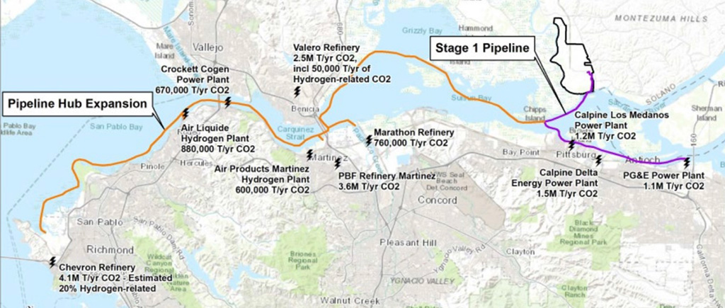 Carbon waste map of the North Bay