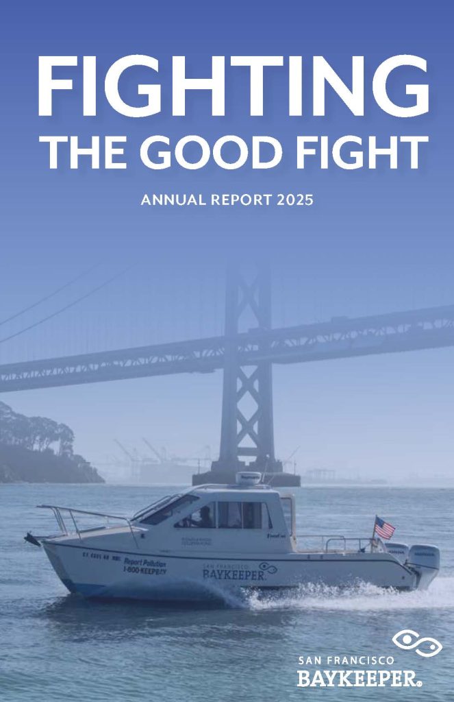 Cover of the Annual Report with Baykeeper boat