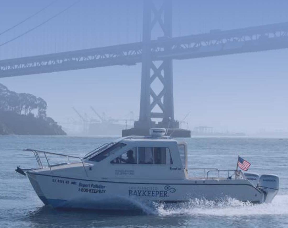 Cover of the Annual Report with Baykeeper boat